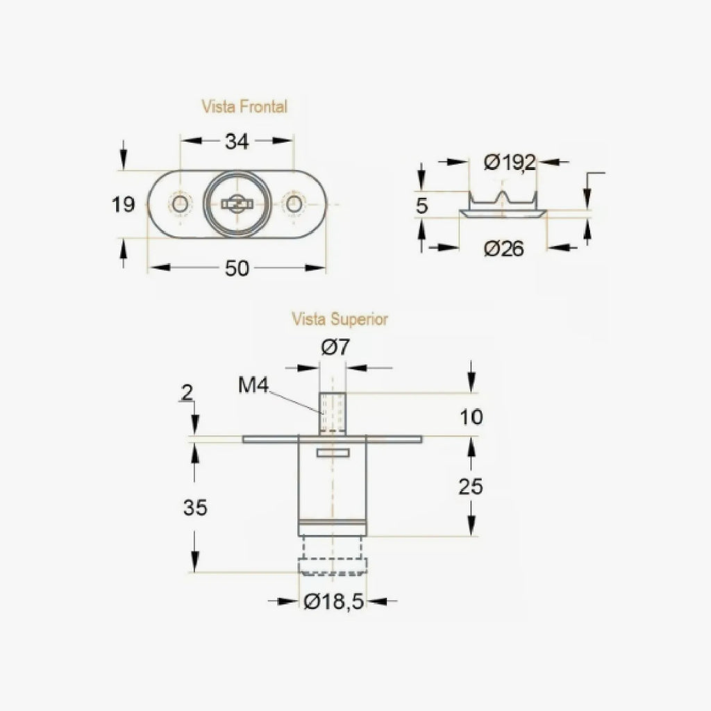 105 CP – Cerradura para Cajón Empuje