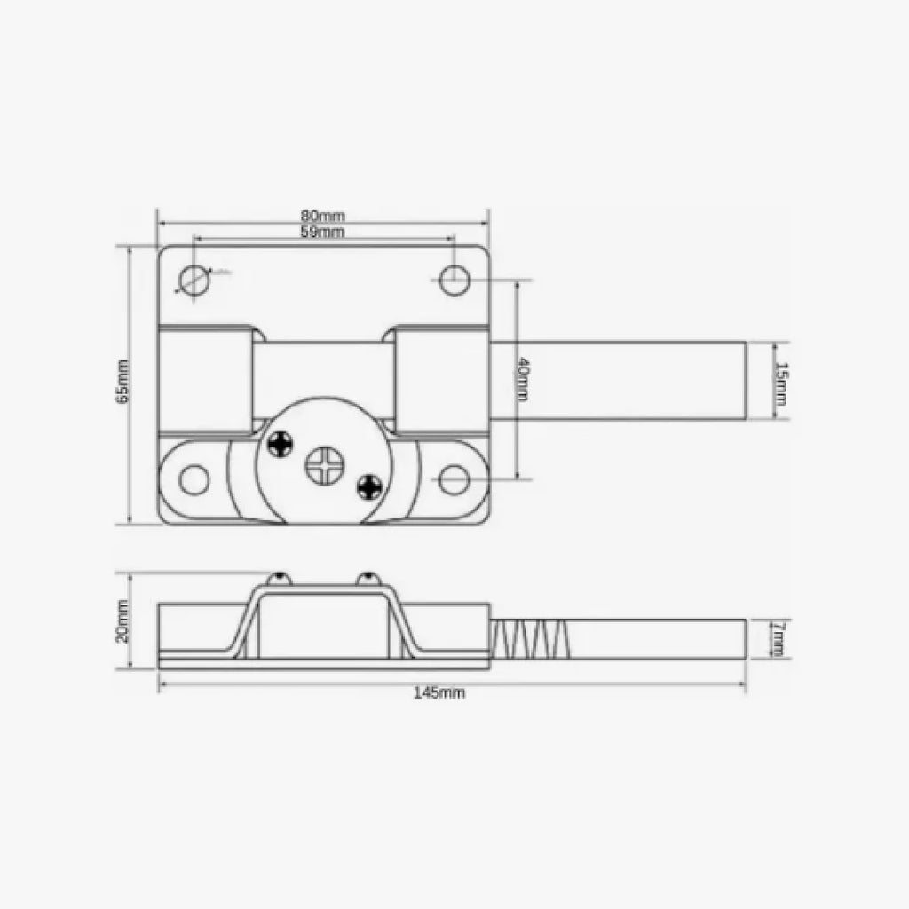 N1002 – Cerrojo de Embutir Llave Cruz