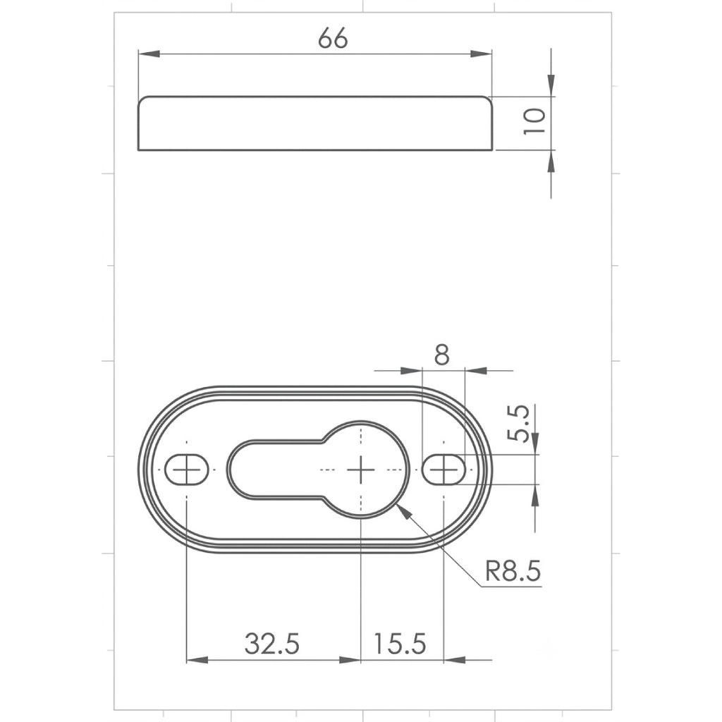 Bocallave Oval Europerfil Blanco