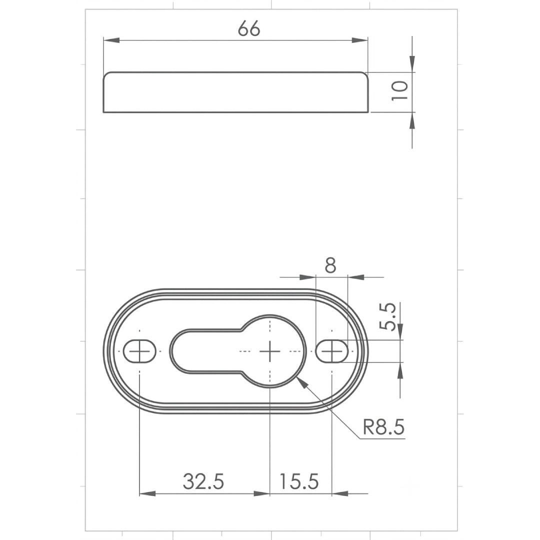 Bocallave Oval Europerfil Blanco
