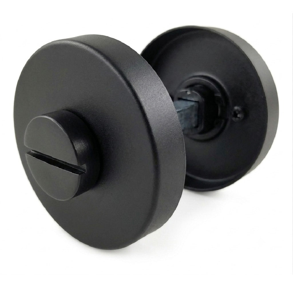Pomo Baño Sin Indicador Negro Mate