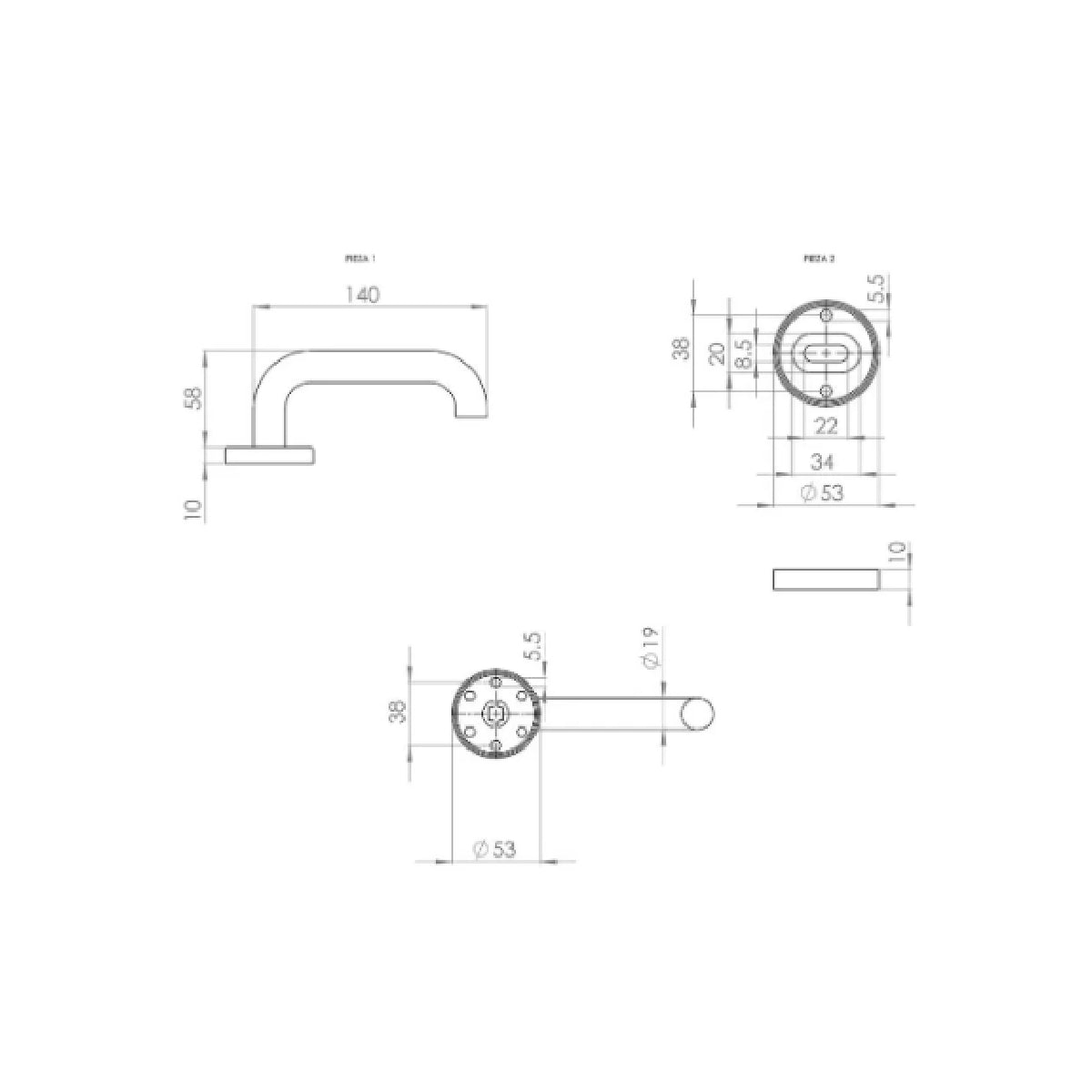 Doble Balancín PFW Modelo TAMI 19mm