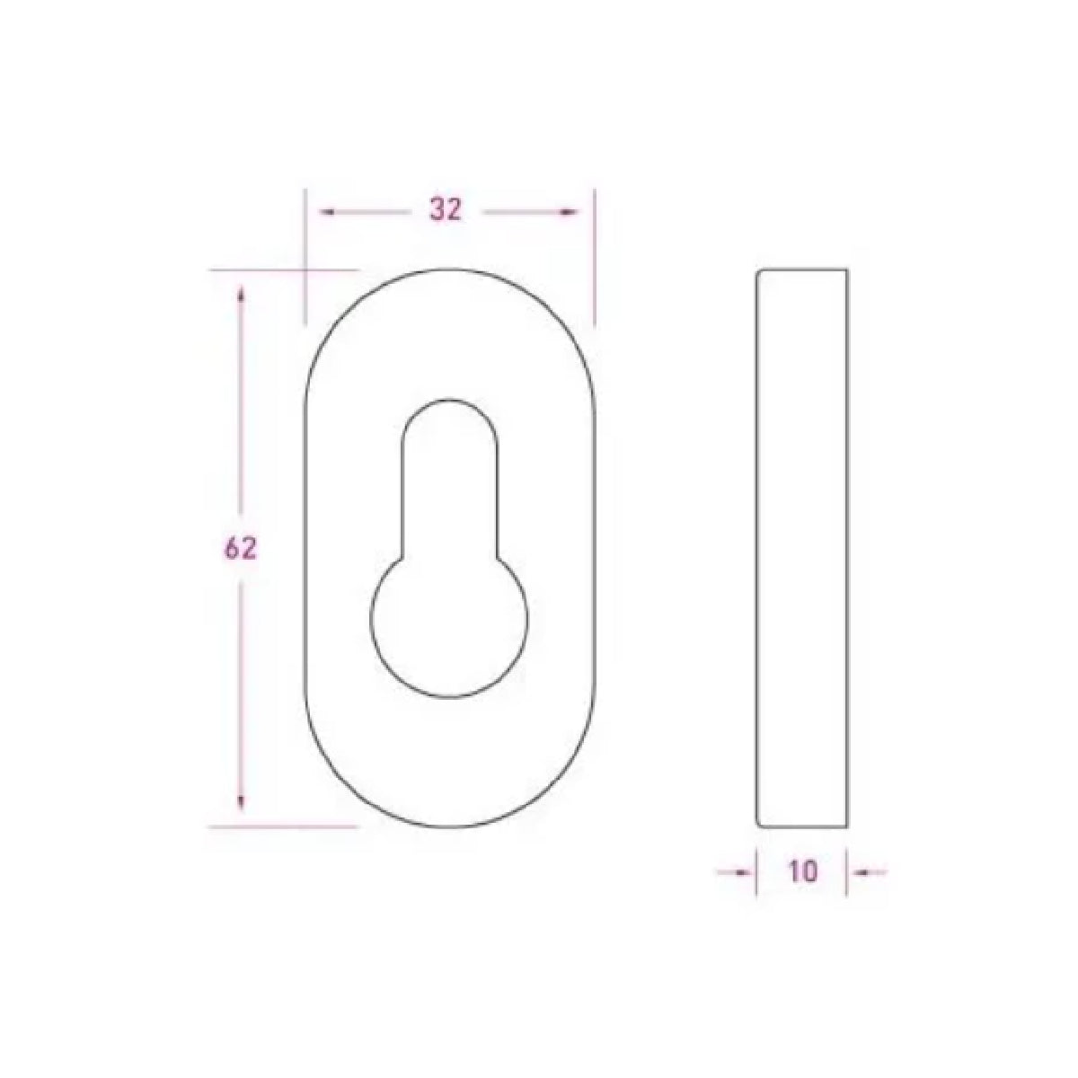 Bocallave Oval Europerfil