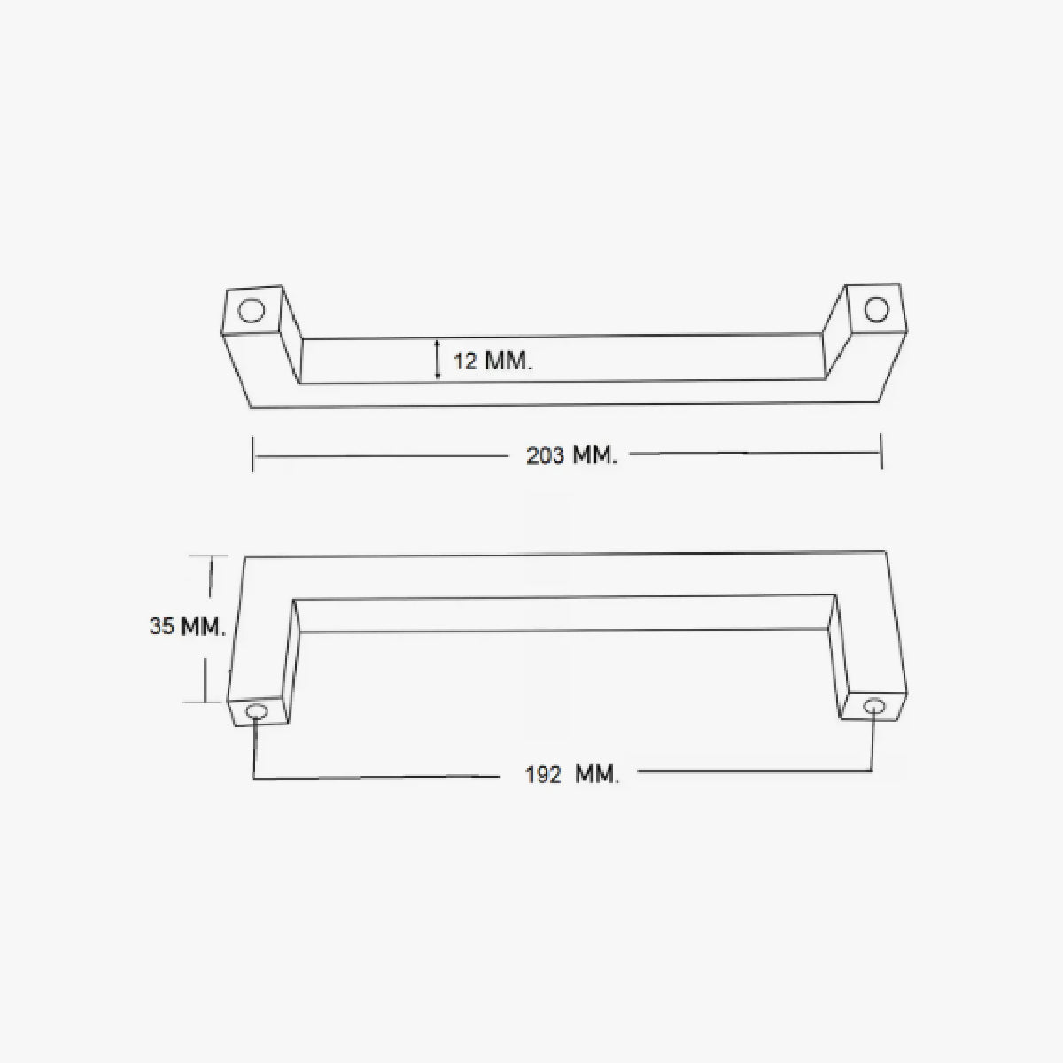 Tiradores Cuadrados Modelo S909
